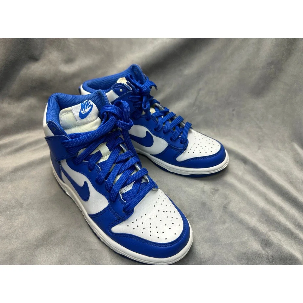 Nike Dunk High Kentucky Blue BG 4Y White Game Royal Kids Sneakers 2021
